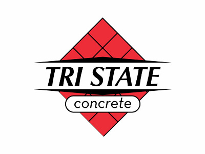 Tristate Concrete brand branding concrete design flat flooring icon logo sign symbol typography vector