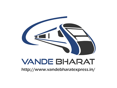 Vande Bharat logo brand branding design fast icon illustration indian logo sign symbol train transportation typography vector