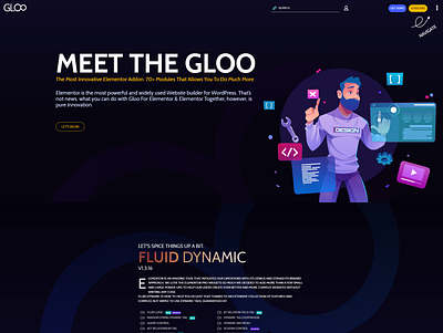 New Gloo.ooo homepage branding elementor ui ux web design wordpress