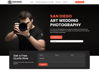 Design, branding and development for Photographer website branding design elementor ui ux web design wordpress
