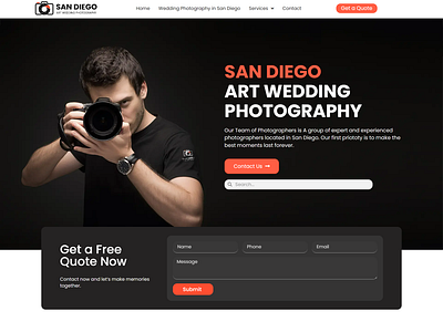 Design, branding and development for Photographer website