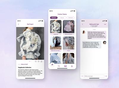 Fashion Talents App app branding design graphic design illustration logo ui user experience ux vector