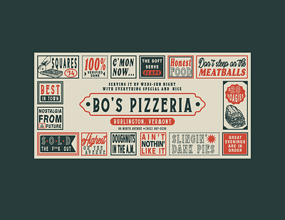 Bo's Pizzeria Menu branding design handdrawn handdrawnlogo icon illustratedmenu illustration illustrations logo menu menuart menudesign menus typography typographydesign vector