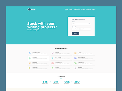 Find Writers - Home Page books design documents form freelance home page simple ui ux web writers