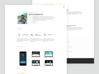 Personal site clean flat landing page personal personal site portfolio portfolio site simple ui web web design
