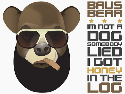 Baus Bear design illustration typography vector