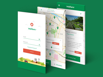 Intelfarm Ui design app design farm location ui