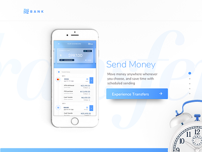 Banking app concept app bank banking dashboard ios mobile money transfers