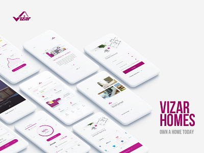 Vizar Homes App Preview application estate loan mobile mortgage real ui ux