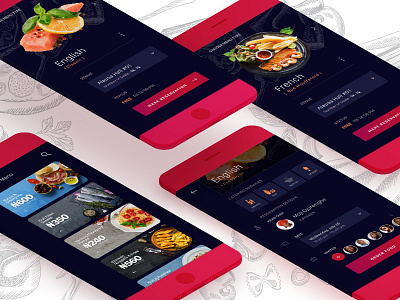 Catering Reservation Mobile App app catering design eating events food graphic mobile reservation ui ux