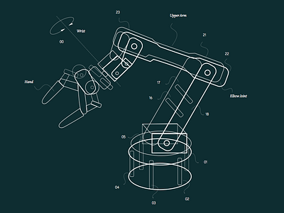 Mechanical Robot Arm Illustration