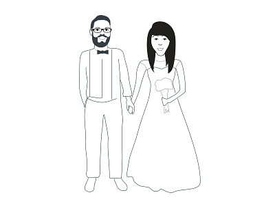Sketch of the happy couple