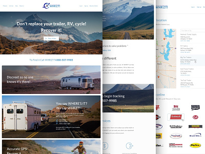 Whrzt! Redesign gps imagery layout redesign road sky trailers website