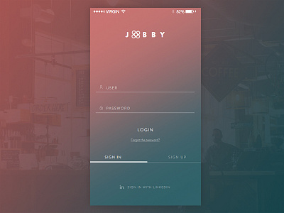 Jobby | The job dating app design design gradient graphic design interface photoshop shot sketch ui ui app ui design web design