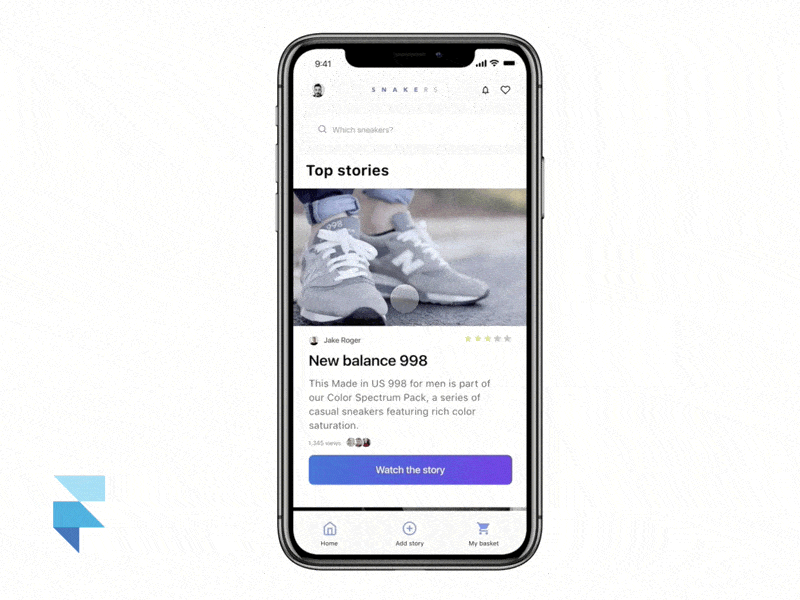 Snakers - Social App framer interaction iphonex light product design prototyping shop ui