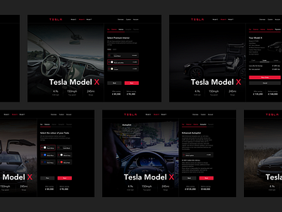 Tesla - Design your Model X automotive black colors dark minimal product design shopping tesla tesla car ui design web design