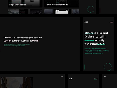 Stefano De Rosa – Portfolio animation dark mode dark ui portfolio portfolio design product design webgl