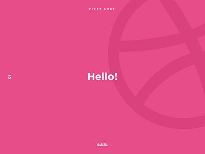 Hello Dribbble! firstshot hellodribble minimal uidesign