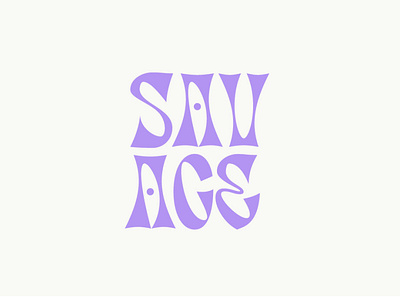 Savage the label design graphic design typography