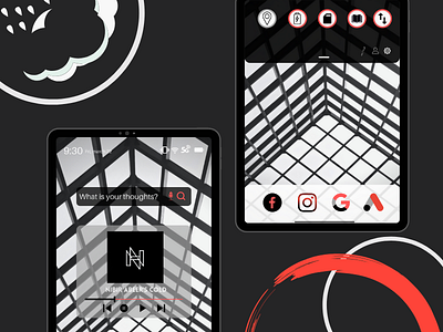 black and gray themed UI design app branding customized design graphic design icon illustration logo minimal motion graphics typography ui ux vector