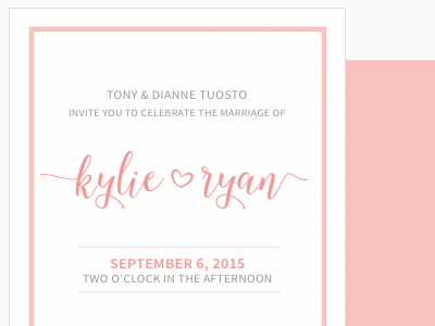 Wedding Invitation graphic print wedding
