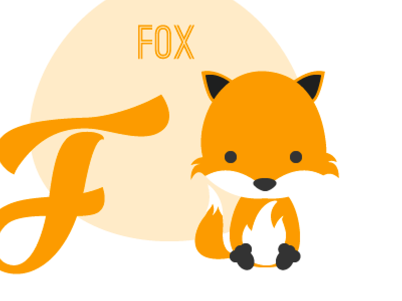 Felix the Fox fox alphabet illustration animal
