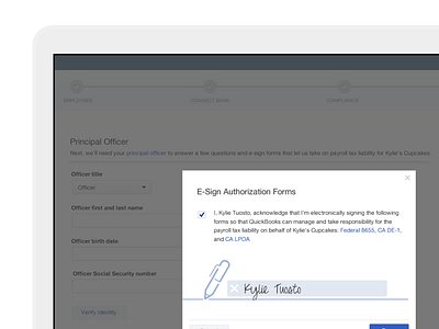 Payroll E-Signature Flow e sign payroll signature