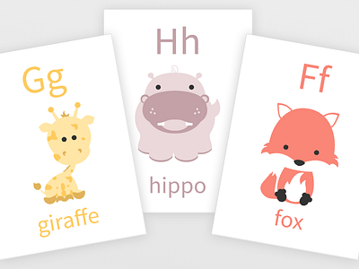 Baby Animal Alphabet Flashcards abcs alphabet baby animals education flashcards kids