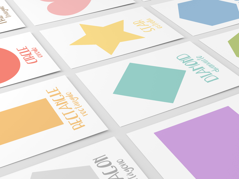 Shape Flashcards spanish english education learning flashcards shapes
