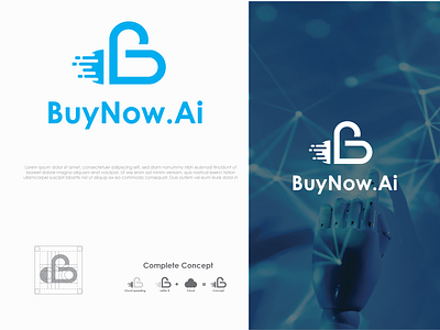 BuyNow.Ai company logo design ai app branding design graphic design icon logo vector