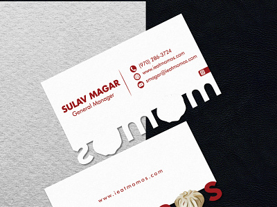 Restaurant Die cut Business card