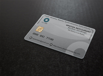 Clear/Transparent Plastic business card branding business card custom illustration