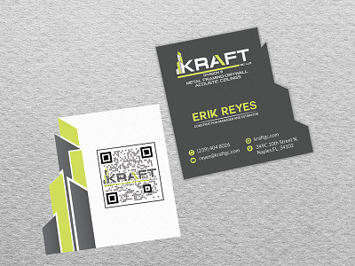 Die-cut business card