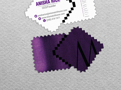 Die-cut purple business card