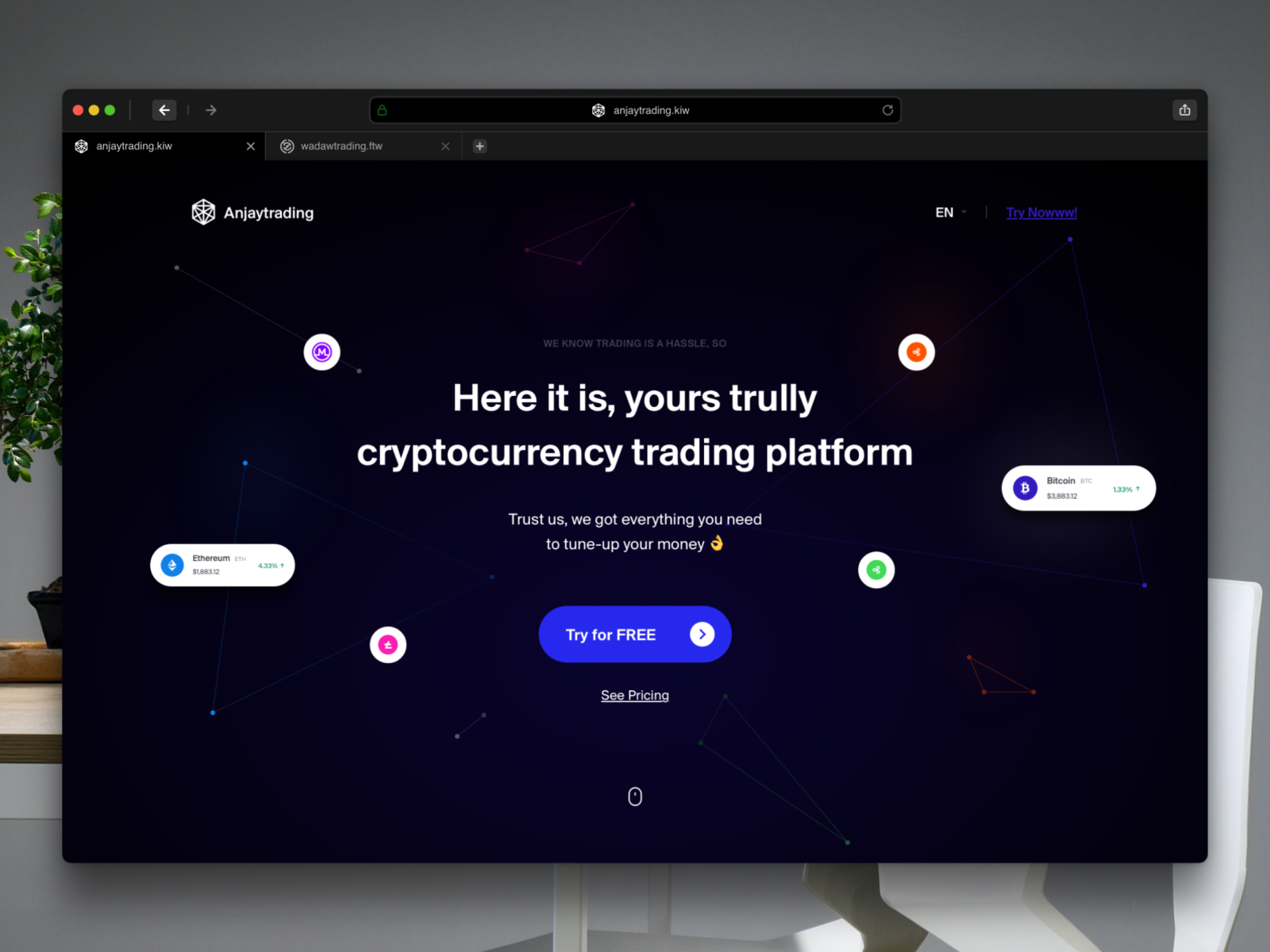 Cryptocurrency Trading Website by adiatma bani on Dribbble
