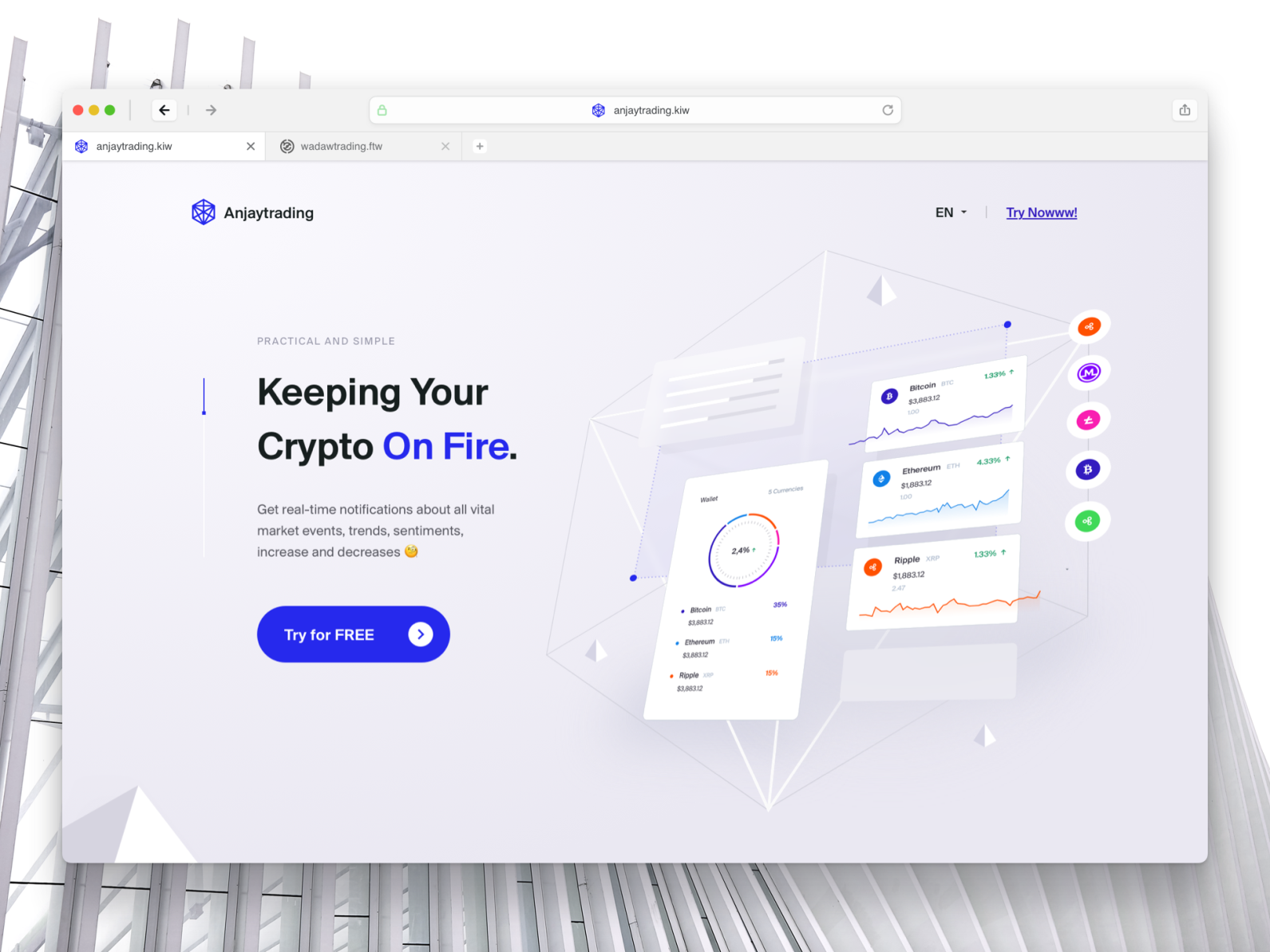 Cryptocurrency Trading Website 3 by adiatma bani on Dribbble