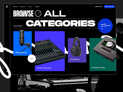 Exploration: Audio equipment landing page 2