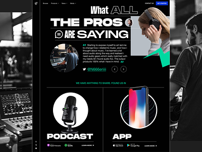 Exploration: Audio equipment landing page 4