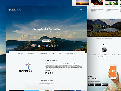 Tropical Paradise landing page landing page travel web design