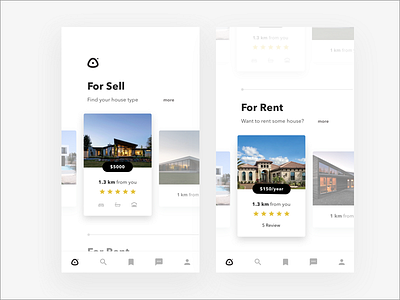 Properties app android app card house ios minimal mobile properties real estate
