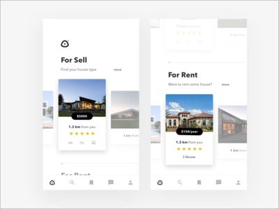 Properties app android app card house ios minimal mobile properties real estate