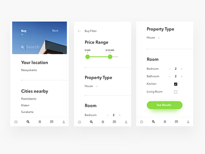 Properties app search screen