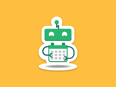 Otto Sticker automation calendar mascot ottomation robot schedule sticker