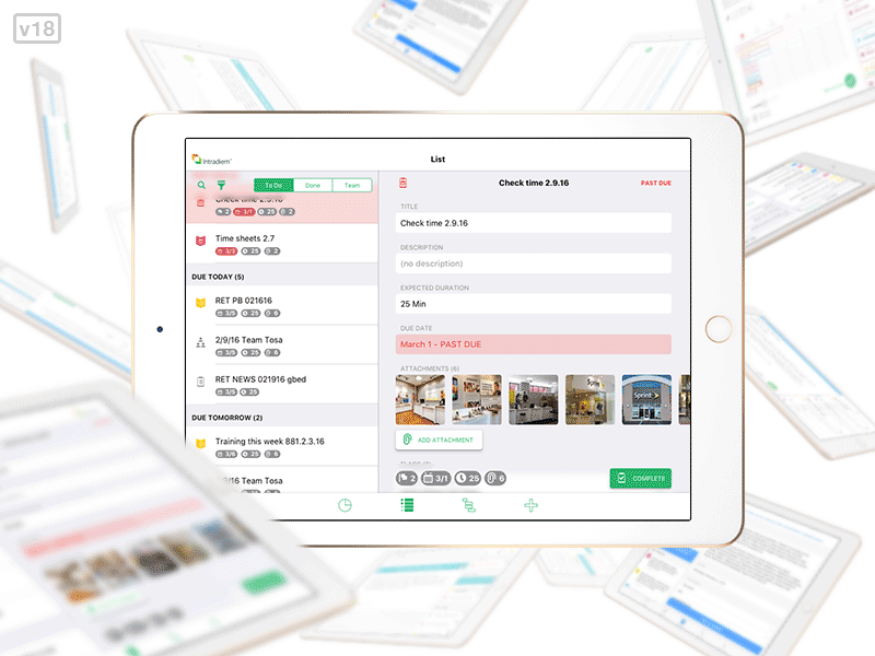 Retail App V18 ios ipad retail saas task management