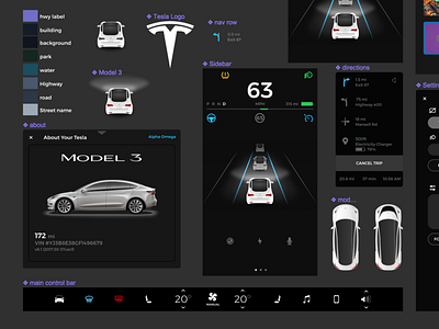 Tesla Model 3 UI article car ui figma tesla tesla model 3 ui ux