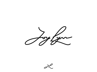 Joy Lynn Script Logo and Monogram blog figma logo monogram script signature