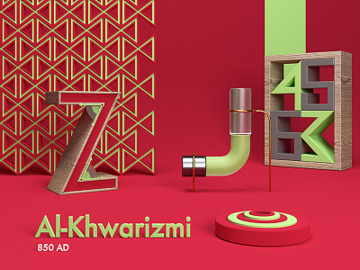 • Al-Khwarizmi • from "Candles in the dark" 3d alphabet arabic art c4d cg cinema4d digitalart houdini letters redshift render