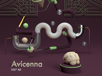 • Avicenna • from "Candles in the dark" 3d alphabet arabic art c4d cg cinema4d digitalart houdini letters redshift render
