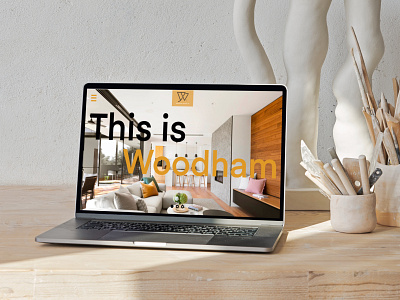 Woodham Design Co. Website Home Screen branding corporate identity freelance art graphic design mockup ux web website design