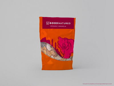 Good Natured Granola Packaging branding consumer goods design food graphic design mockup packaging design
